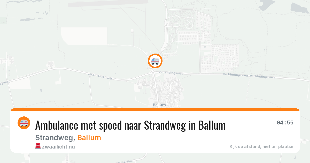 Ambulance met spoed naar Strandweg in Ballum — 25 jun 2026