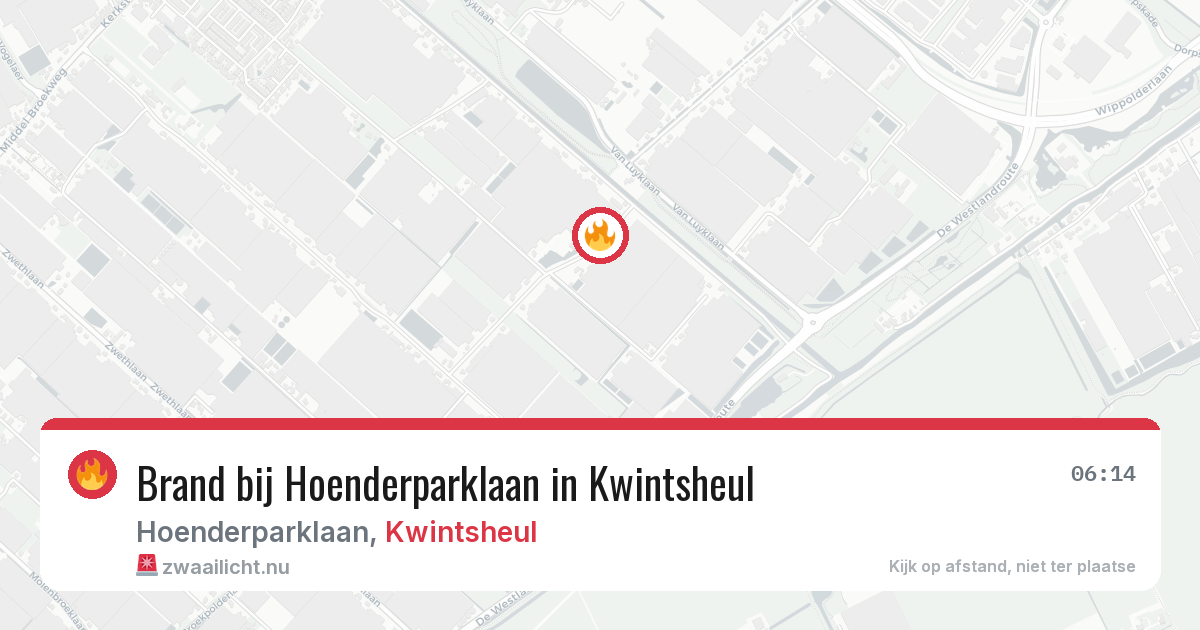 Brand bij Hoenderparklaan in Kwintsheul — 24 apr 2026