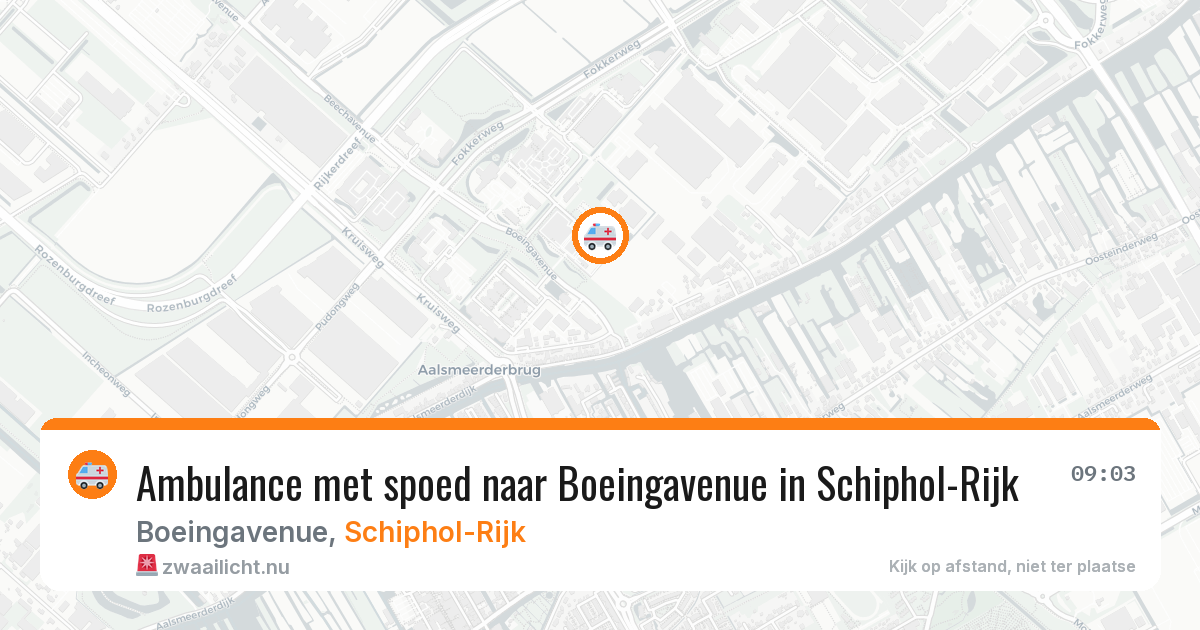 Ambulance met spoed naar Boeingavenue in Schiphol-Rijk — 18 mei 2026