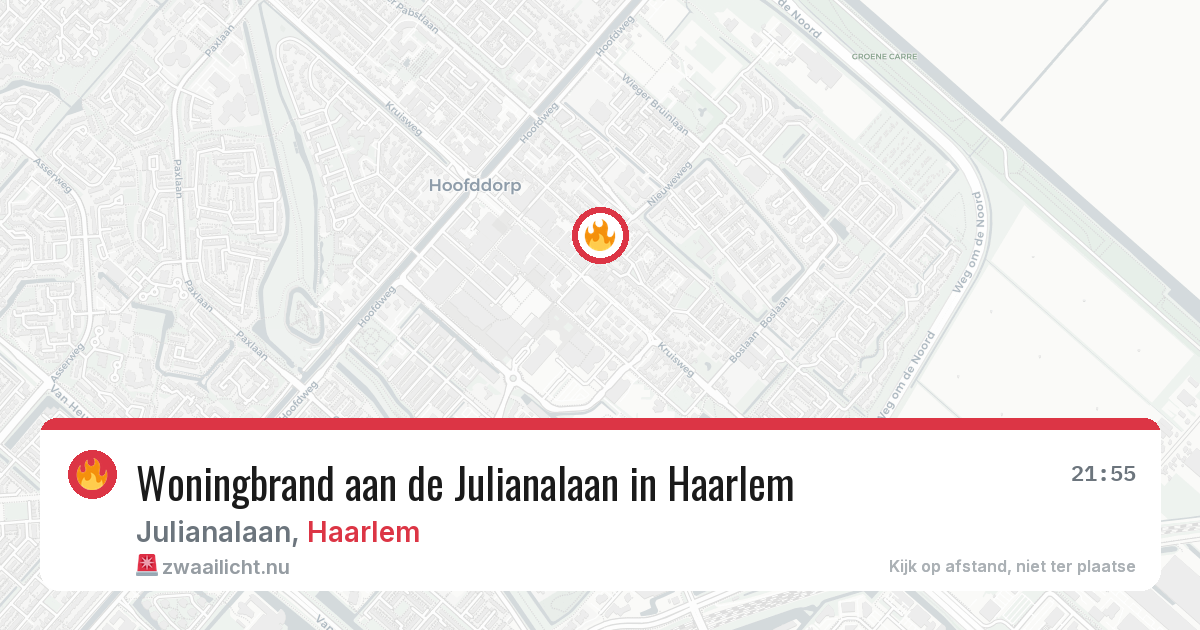 Woningbrand aan de Julianalaan in Haarlem — 17 jan 2026