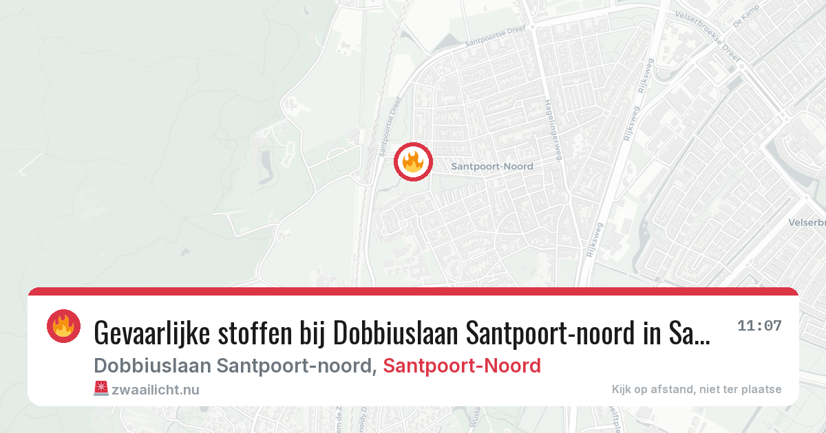 Gevaarlijke stoffen bij Dobbiuslaan Santpoort-noord in Santpoort-Noord — 3 jun 2026