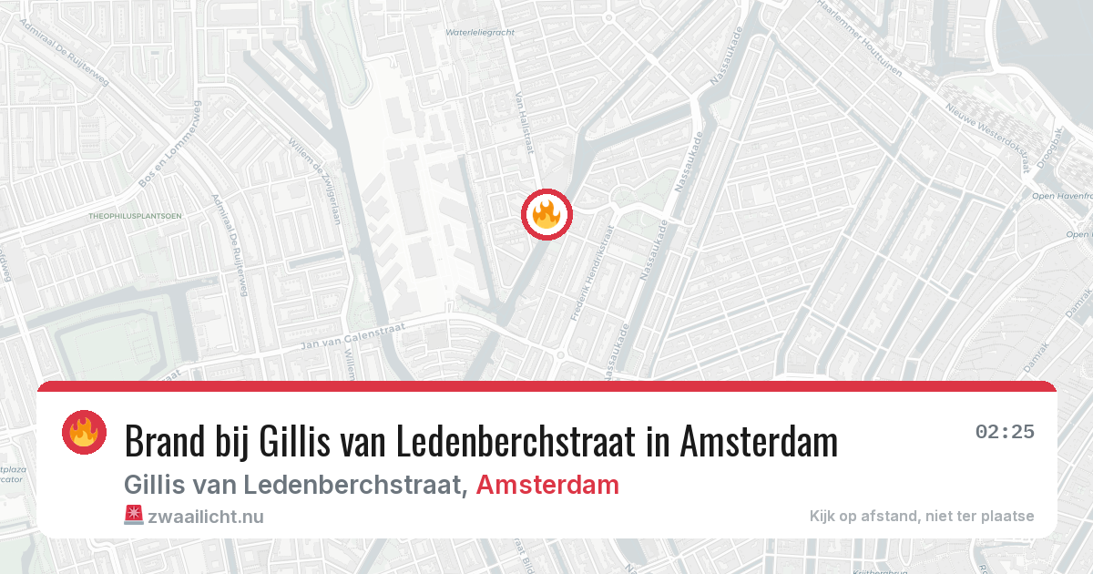 Brand bij Gillis van Ledenberchstraat in Amsterdam — 24 jul 2026