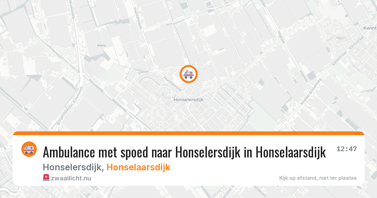 Ambulance met spoed naar Honselersdijk in Honselaarsdijk — 19 mei 2026