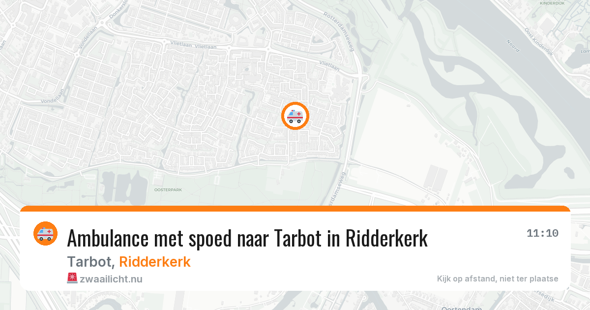 Ambulance met spoed naar Tarbot in Ridderkerk — 17 jul 2026