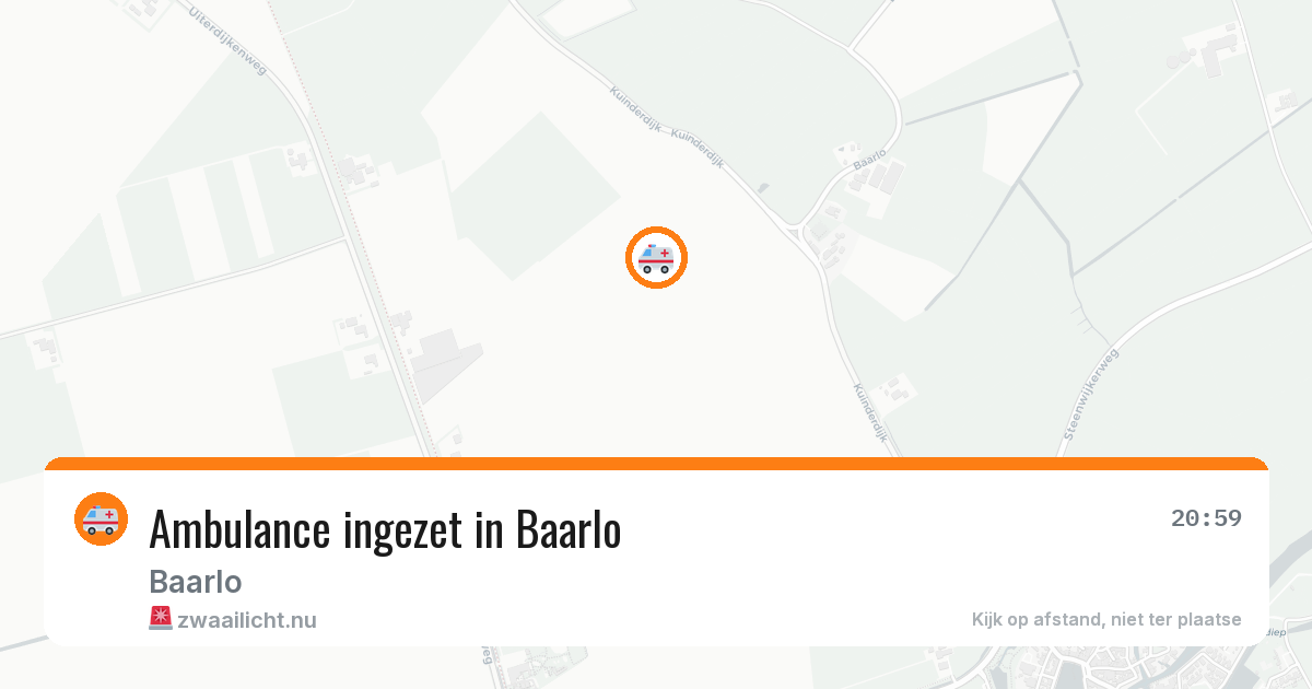 Ambulance ingezet in Baarlo — 9 jul 2026