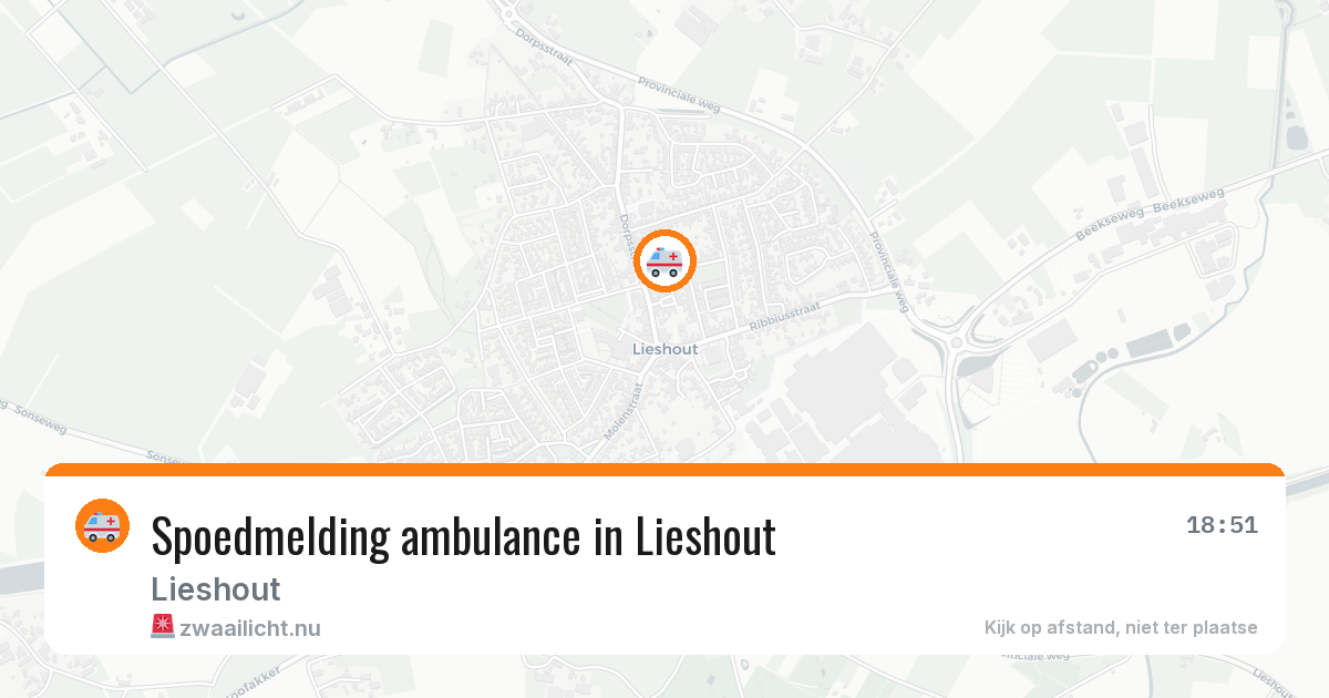 Spoedmelding ambulance in Lieshout — 24 mrt 2026