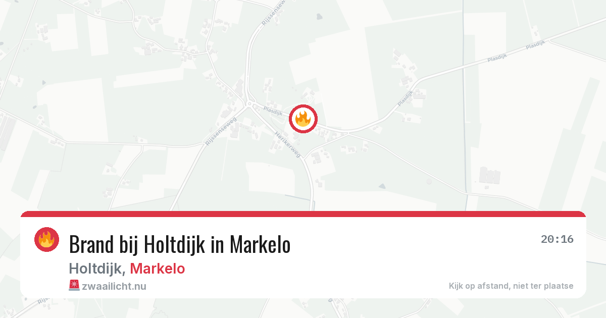 Brand bij Holtdijk in Markelo — 12 jul 2026