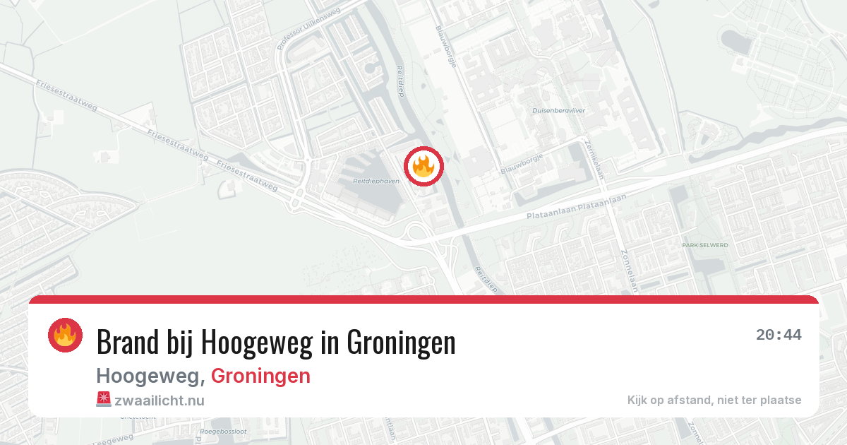 Brand bij Hoogeweg in Groningen — 7 apr 2026