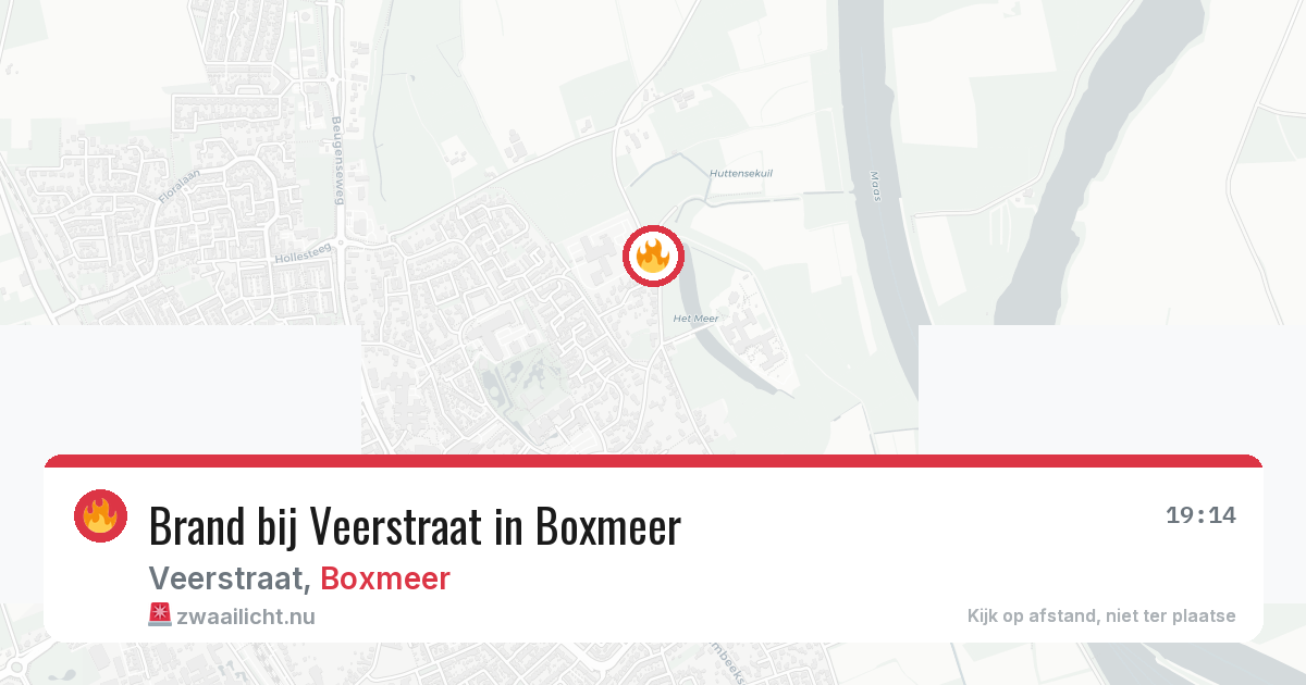 Brand bij Veerstraat in Boxmeer — 25 mei 2026