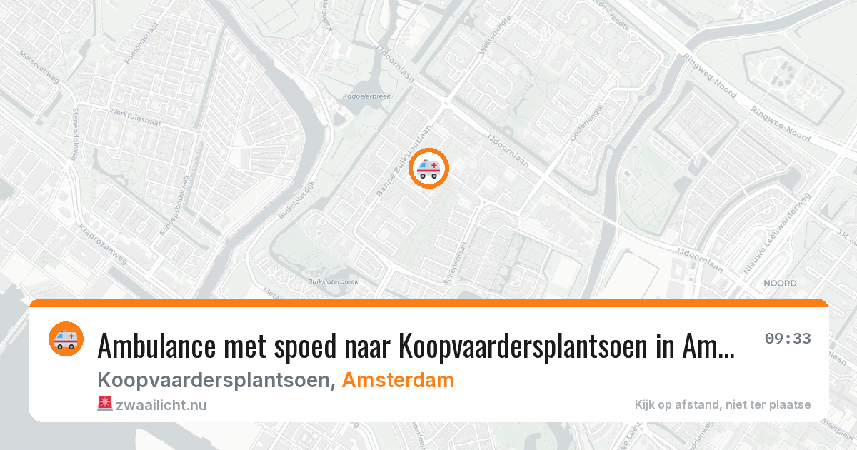 Ambulance met spoed naar Koopvaardersplantsoen in Amsterdam — 11 jul 2026