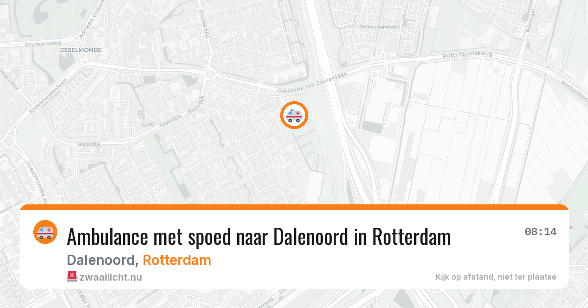 Ambulance met spoed naar Dalenoord in Rotterdam — 24 jul 2026