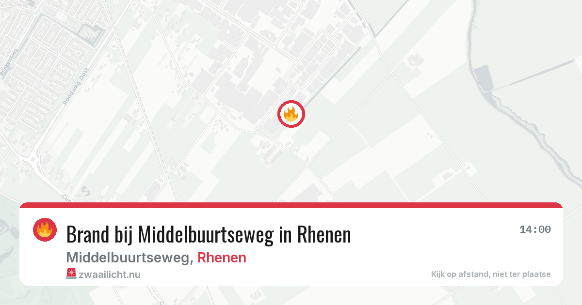 Brand bij Middelbuurtseweg in Rhenen — 31 mrt 2026