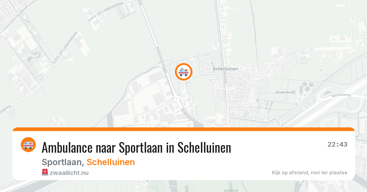Ambulance naar Sportlaan in Schelluinen — 19 jul 2026