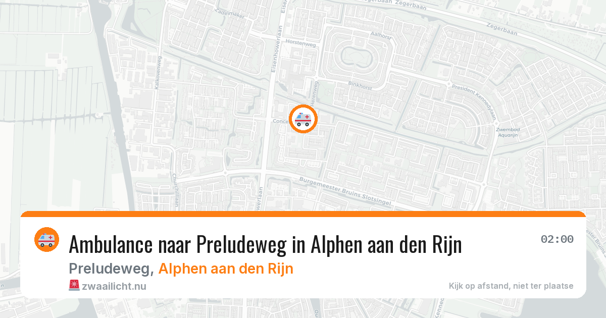 Ambulance naar Preludeweg in Alphen aan den Rijn — 19 mrt 2026