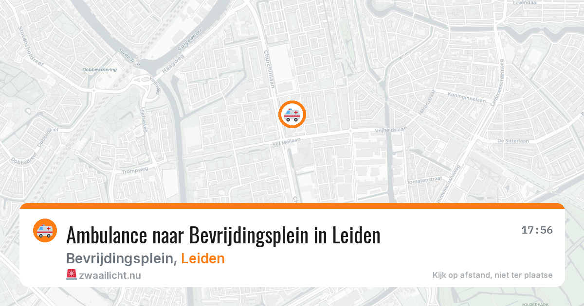 Ambulance naar Bevrijdingsplein in Leiden — 24 jul 2026