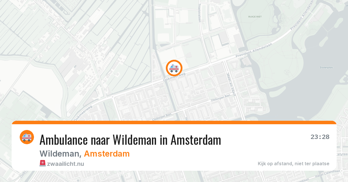 Ambulance naar Wildeman in Amsterdam — 11 jul 2026