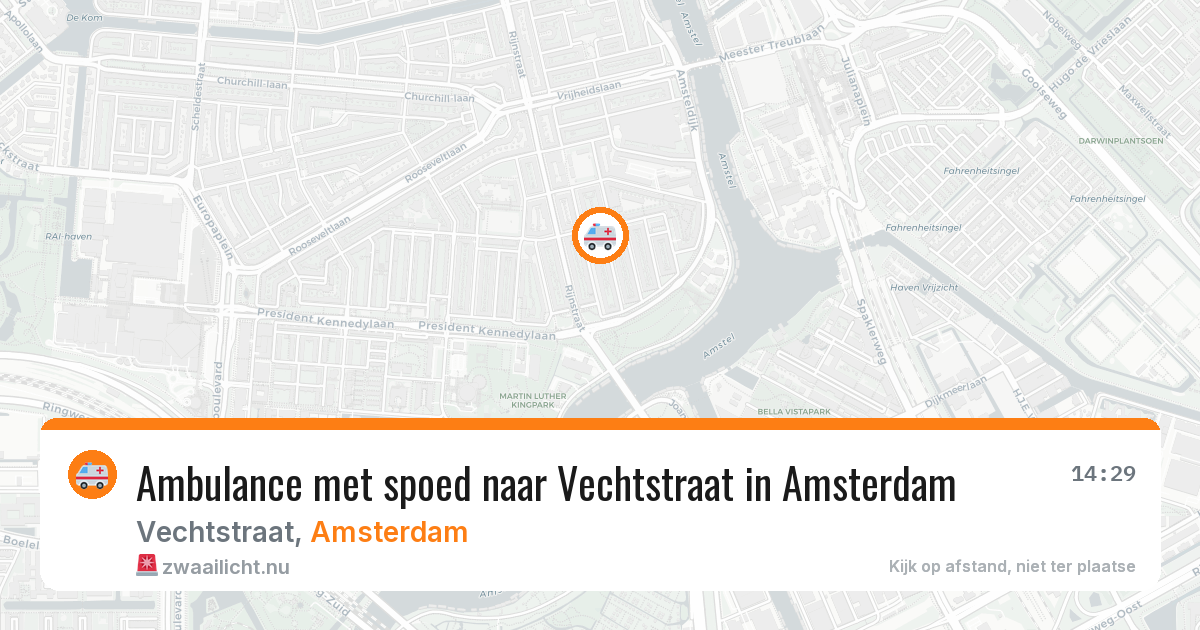Ambulance met spoed naar Vechtstraat in Amsterdam — 19 jul 2026