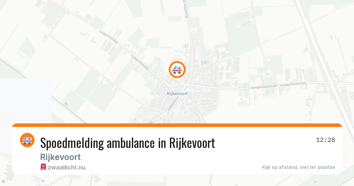 Spoedmelding ambulance in Rijkevoort — 20 jun 2026