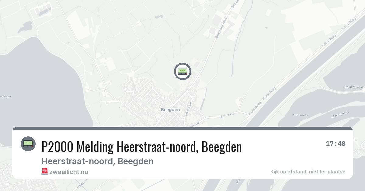 P2000 Melding Heerstraat-noord, Beegden — 22 apr 2026