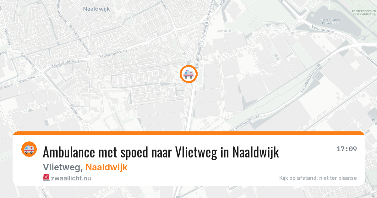 Ambulance met spoed naar Vlietweg in Naaldwijk — 20 mei 2026