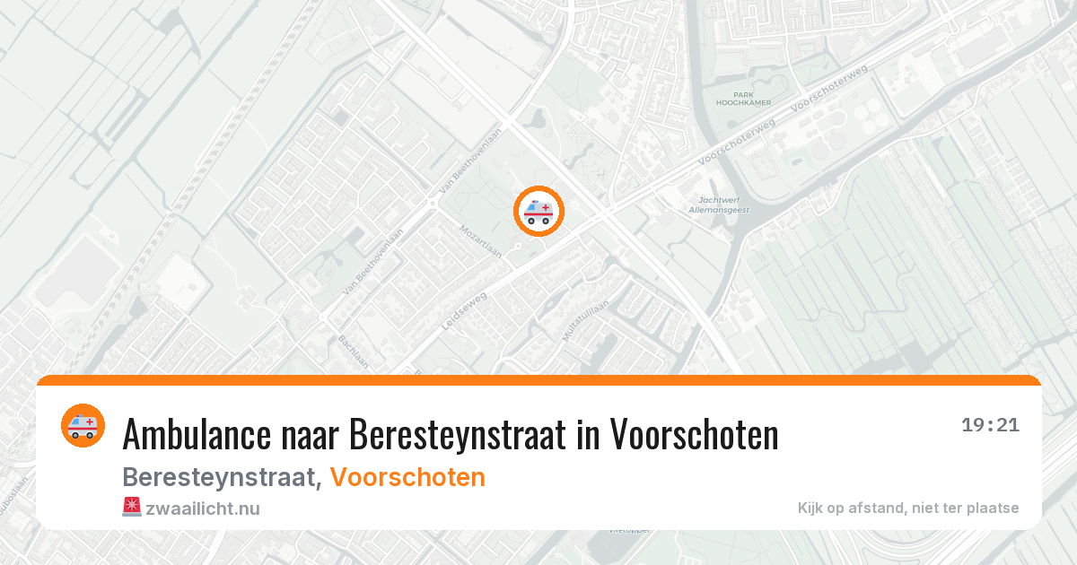 Ambulance naar Beresteynstraat in Voorschoten — 26 jul 2026
