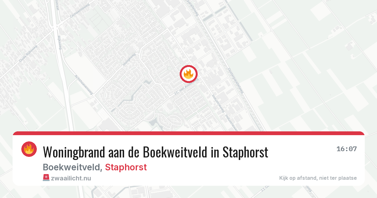 Woningbrand aan de Boekweitveld in Staphorst — 22 mrt 2026