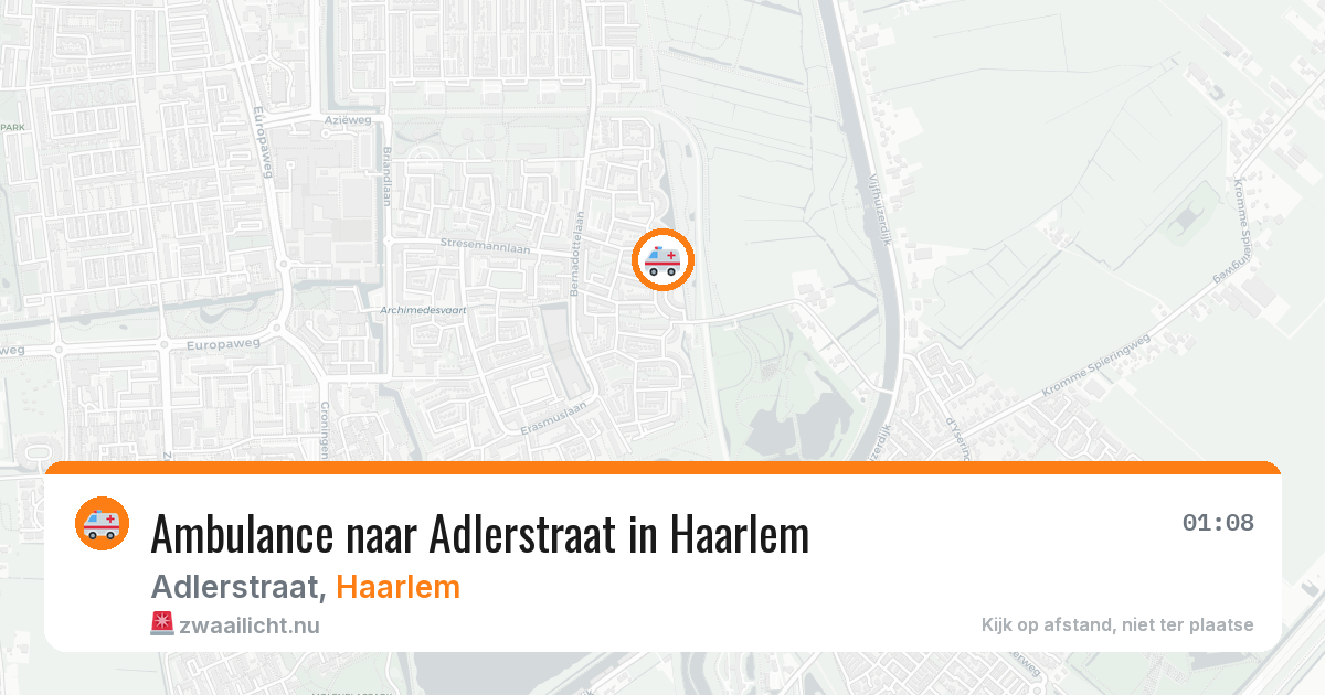 Ambulance naar Adlerstraat in Haarlem — 9 jul 2026