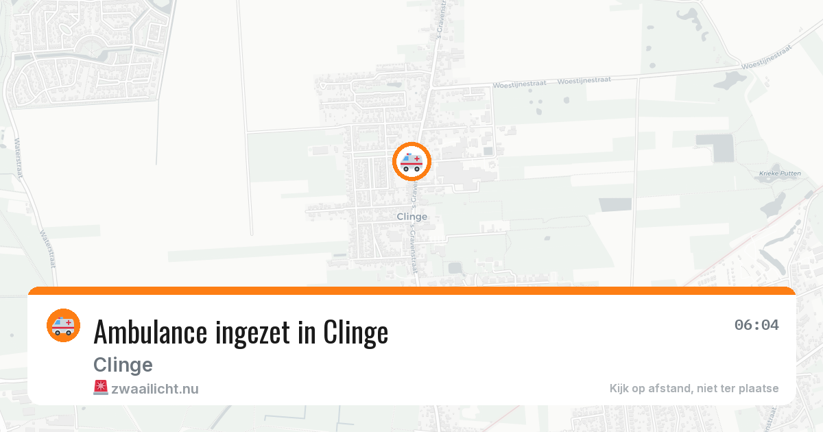 Ambulance ingezet in Clinge — 20 jul 2026