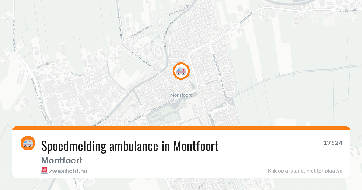 Spoedmelding ambulance in Montfoort — 16 mrt 2026