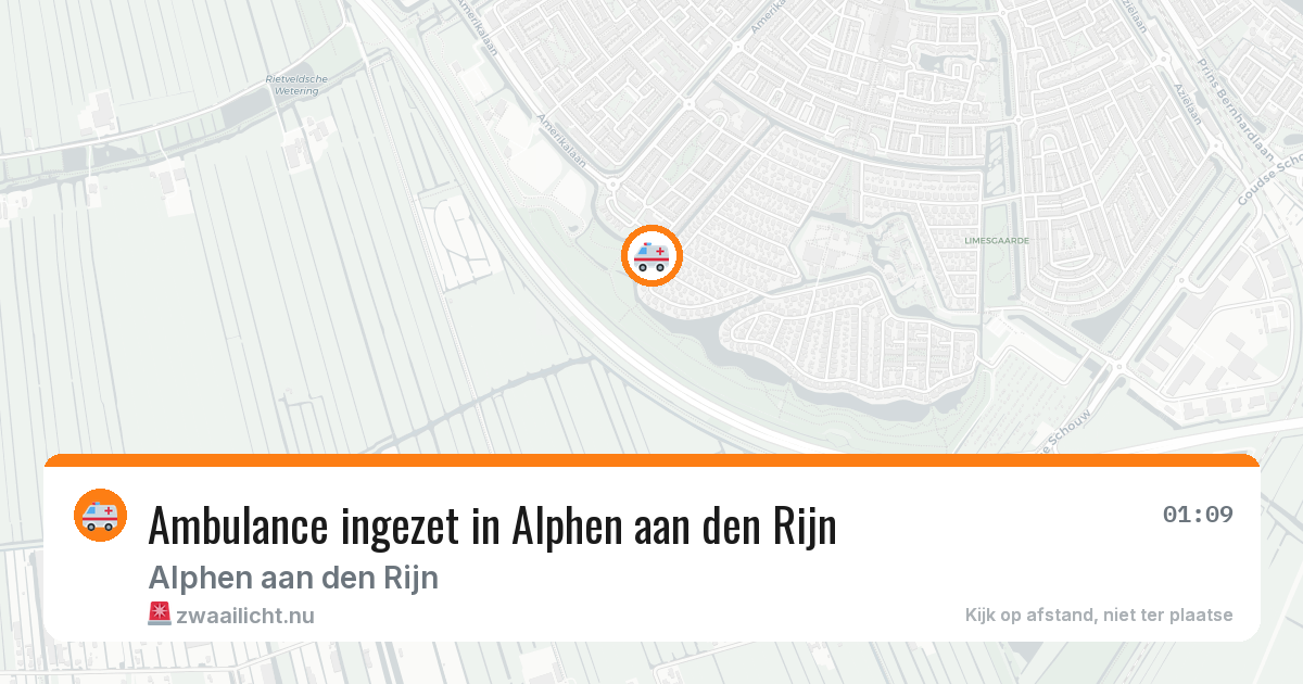 Ambulance ingezet in Alphen aan den Rijn — 22 apr 2026