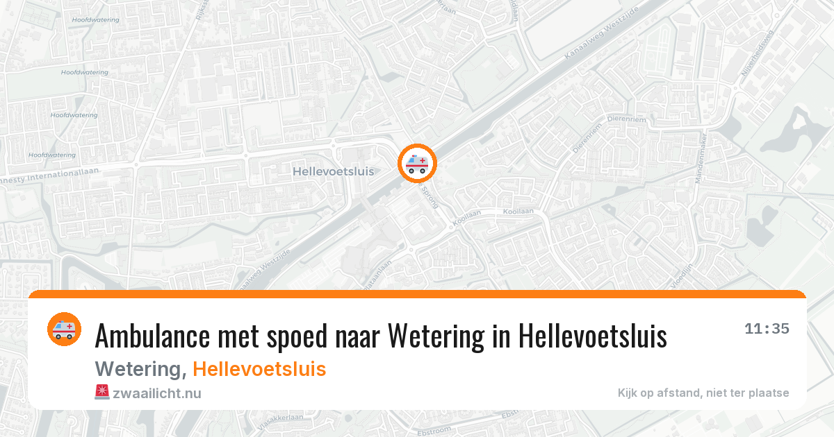 Ambulance met spoed naar Wetering in Hellevoetsluis — 18 jul 2026