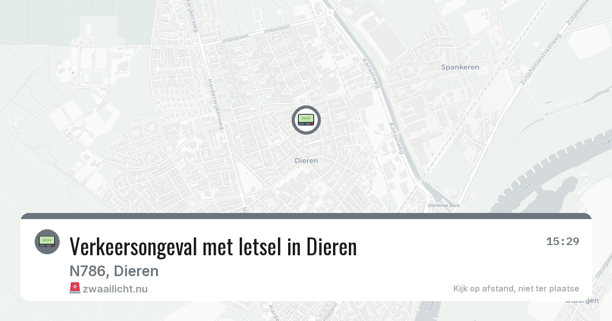 Verkeersongeval met letsel in Dieren — 16 jul 2026