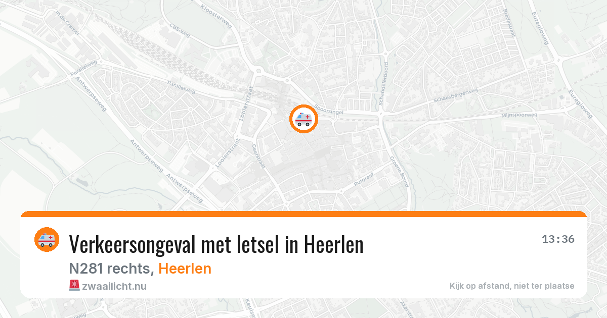 Verkeersongeval met letsel in Heerlen — 19 jan 2026