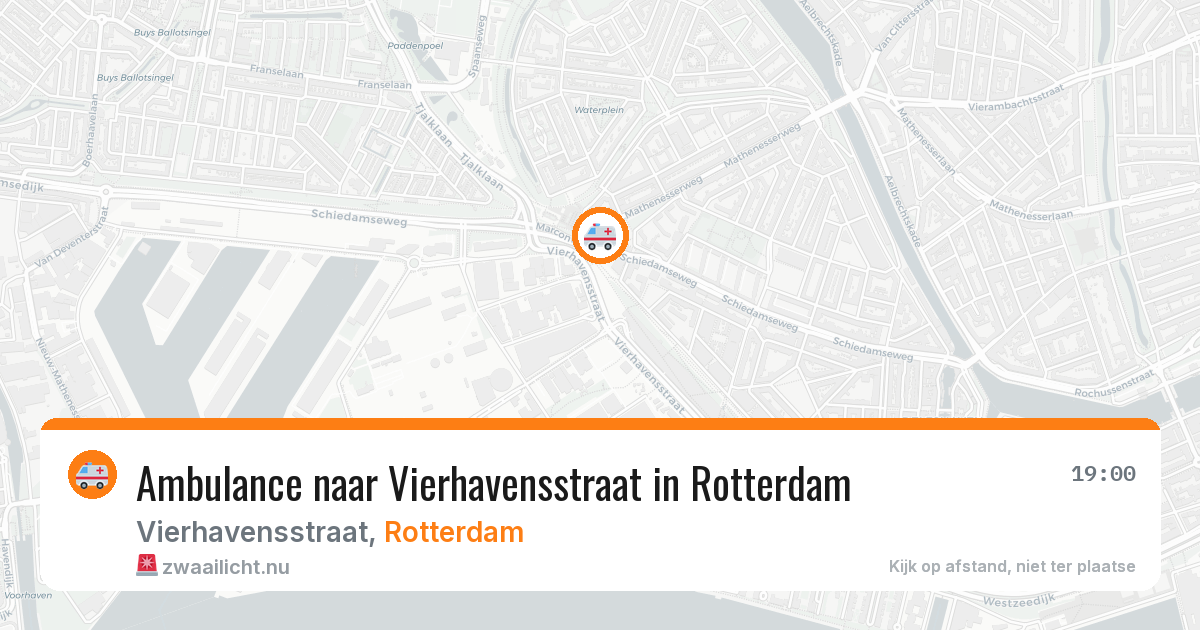 Ambulance naar Vierhavensstraat in Rotterdam — 21 jul 2026