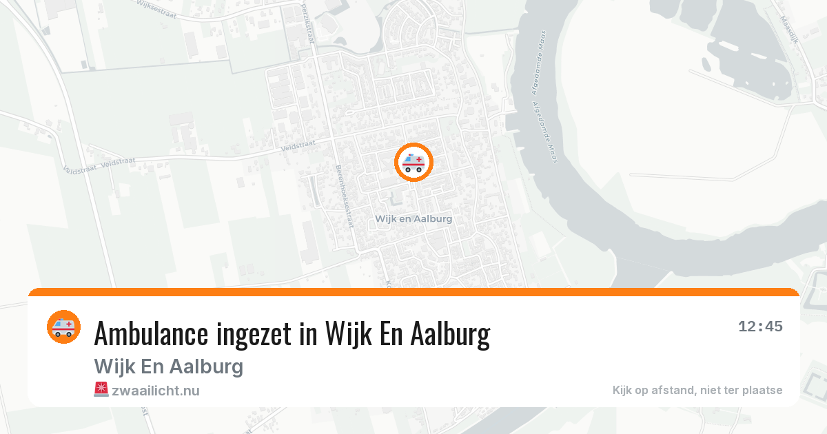 Ambulance ingezet in Wijk En Aalburg — 14 jul 2026