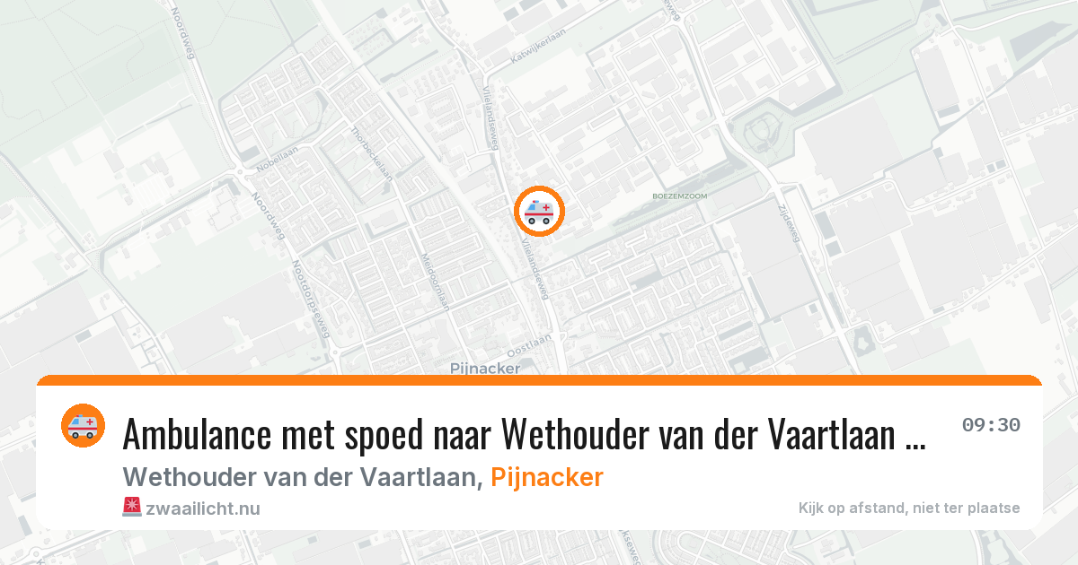 Ambulance met spoed naar Wethouder van der Vaartlaan in Pijnacker — 24 mrt 2026