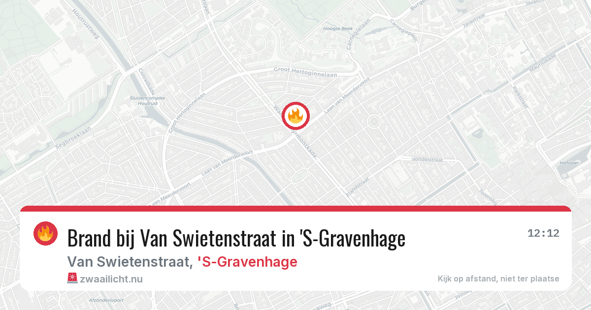 Brand bij Van Swietenstraat in 'S-Gravenhage — 25 mei 2026