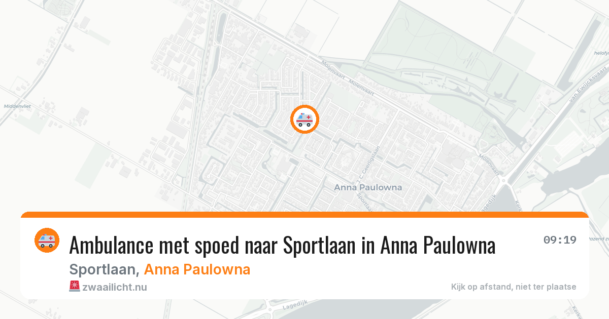 Ambulance met spoed naar Sportlaan in Anna Paulowna — 28 jun 2026