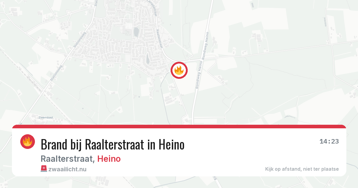 Brand bij Raalterstraat in Heino — 1 mei 2026