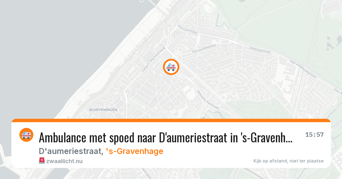 Ambulance met spoed naar D'aumeriestraat in 's-Gravenhage — 25 mei 2026