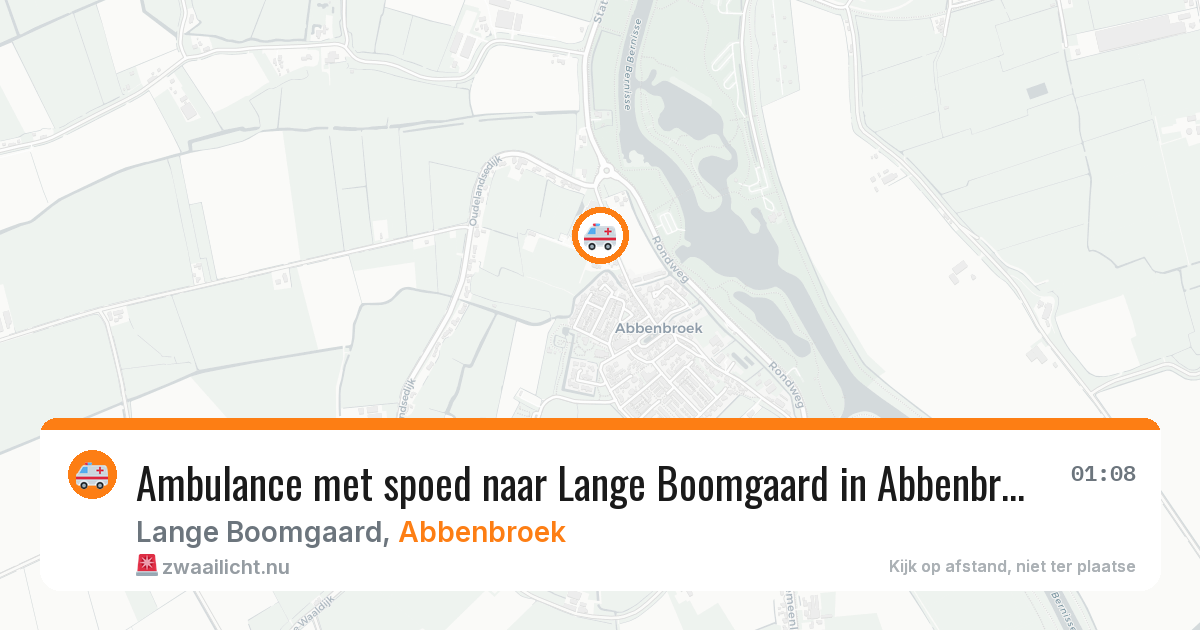Ambulance met spoed naar Lange Boomgaard in Abbenbroek — 10 jul 2026