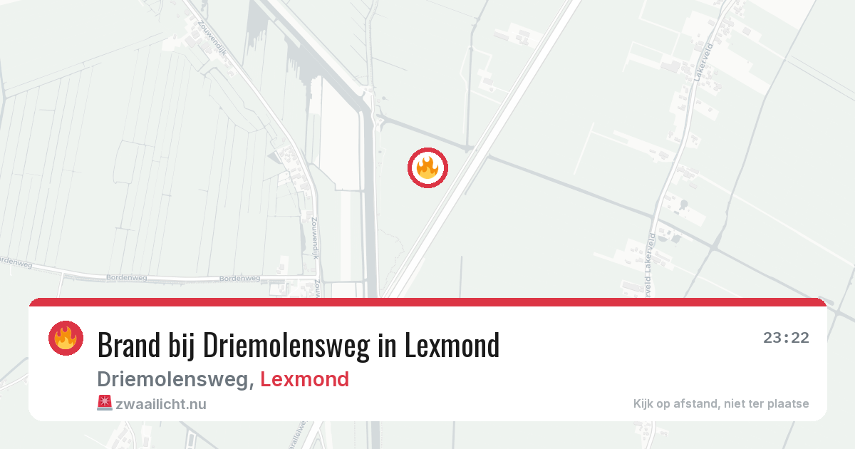 Brand bij Driemolensweg in Lexmond — 19 jun 2026