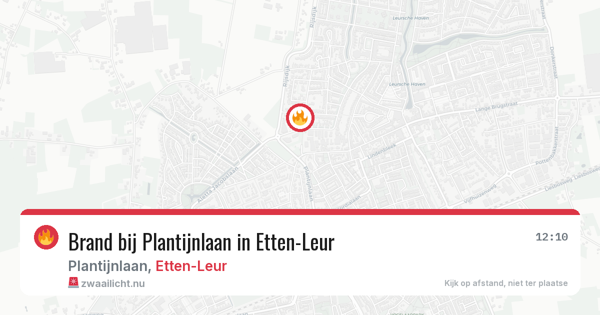 Brand bij Plantijnlaan in Etten-Leur — 11 jul 2026