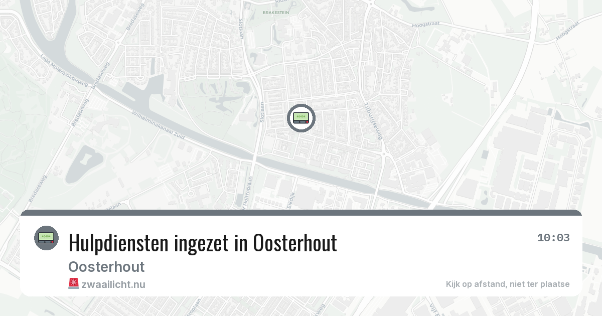 Hulpdiensten ingezet in Oosterhout — 17 mei 2026 | 🚨 Zwaailicht.nu
