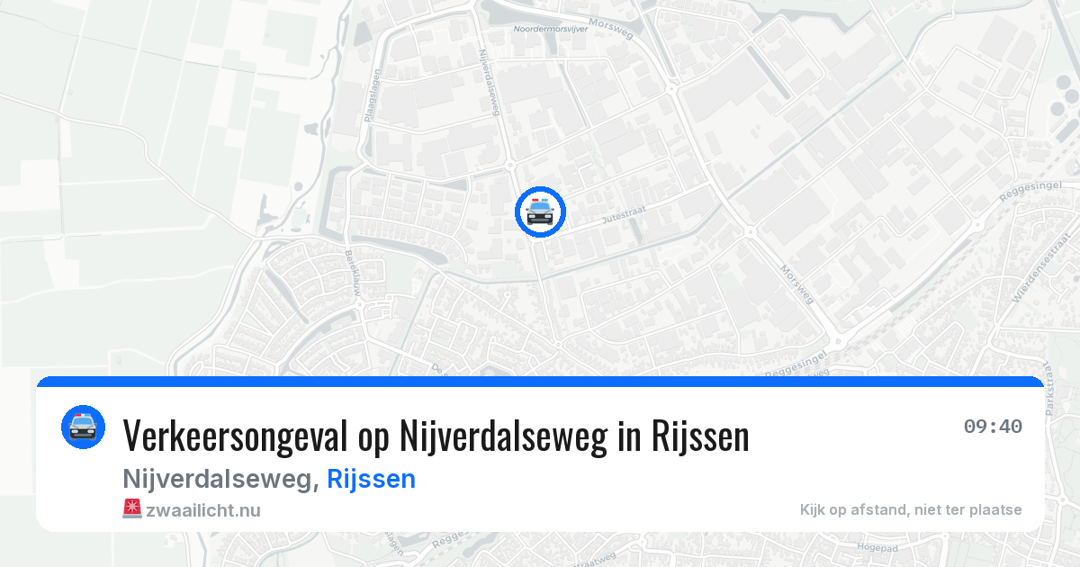Verkeersongeval op Nijverdalseweg in Rijssen — 16 jul 2026