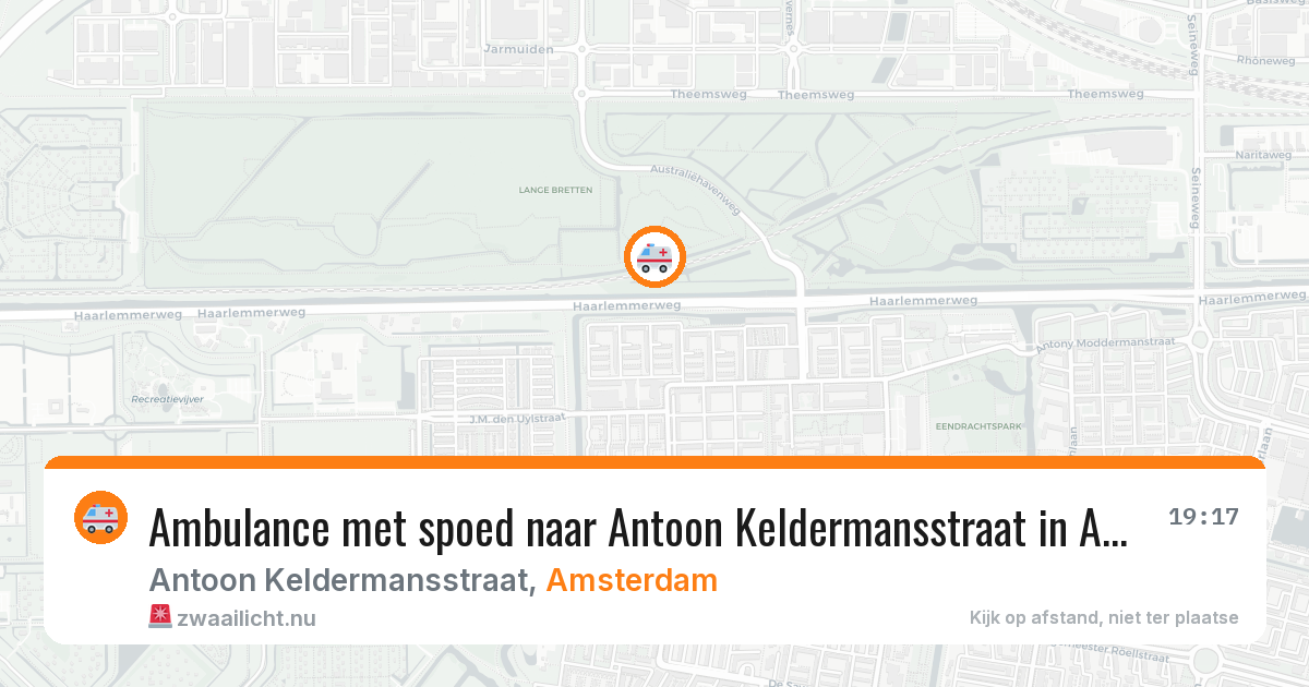 Ambulance met spoed naar Antoon Keldermansstraat in Amsterdam — 3 jun 2026
