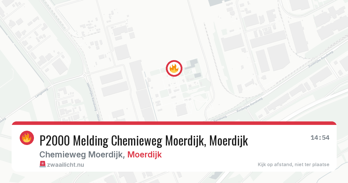 P2000 Melding Chemieweg Moerdijk, Moerdijk — 9 jul 2026