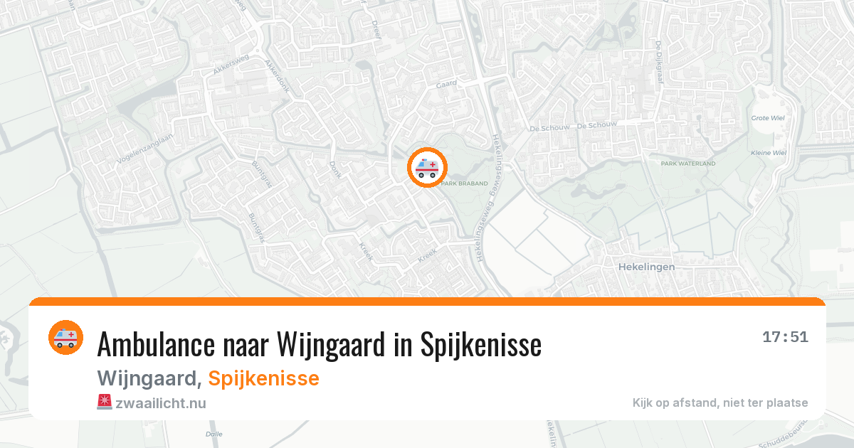 Ambulance naar Wijngaard in Spijkenisse — 17 jul 2026