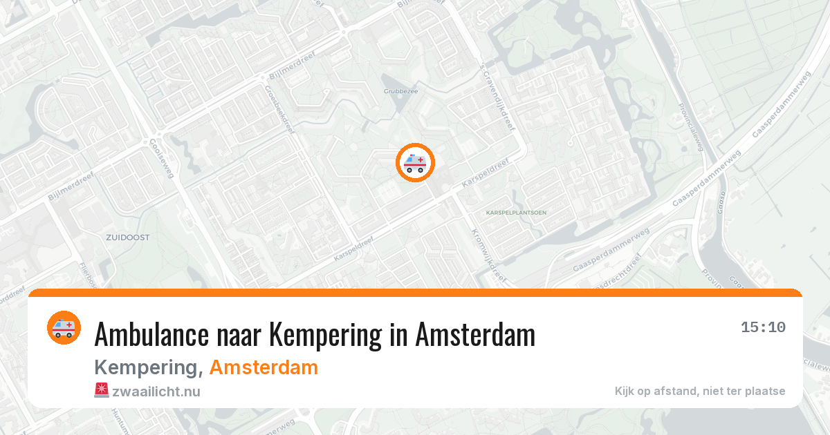Ambulance naar Kempering in Amsterdam — 13 jul 2026