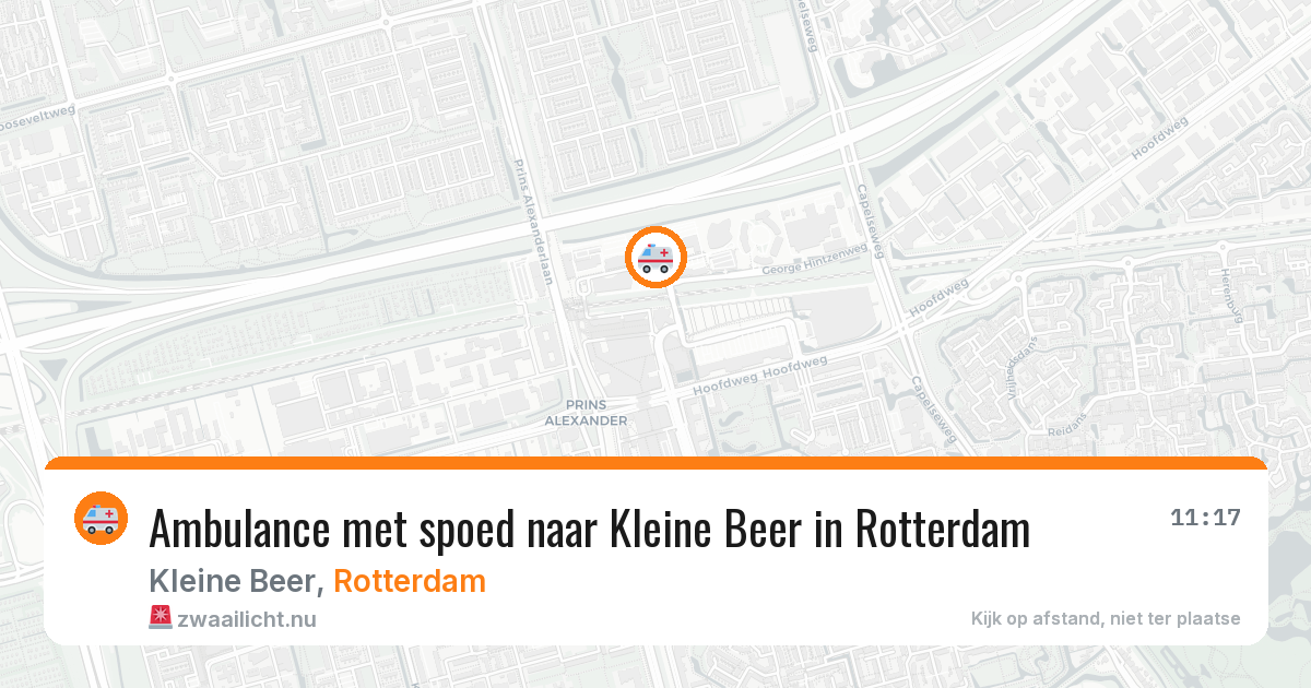 Ambulance met spoed naar Kleine Beer in Rotterdam — 23 mei 2026